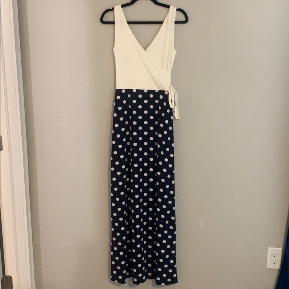 Polka dot maxi dress